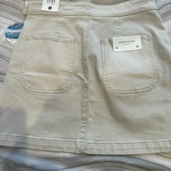 AG Cream Jean Mini Skirt - Picture 5 of 13